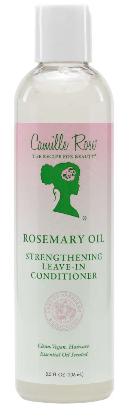 Camille Rose Rosemary Oil Strengthening Leave-In Conditioner | 8 fl oz | Castor Oil, Peppermint & Essential Oils | Encourage Hair Growth & Strengthen | Natural Detangler & Moisturizer