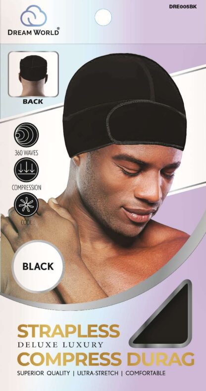 Dream World Strapless Compress Durag Black