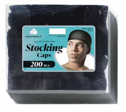 Dream World Stocking Cap Black 200 Count Box