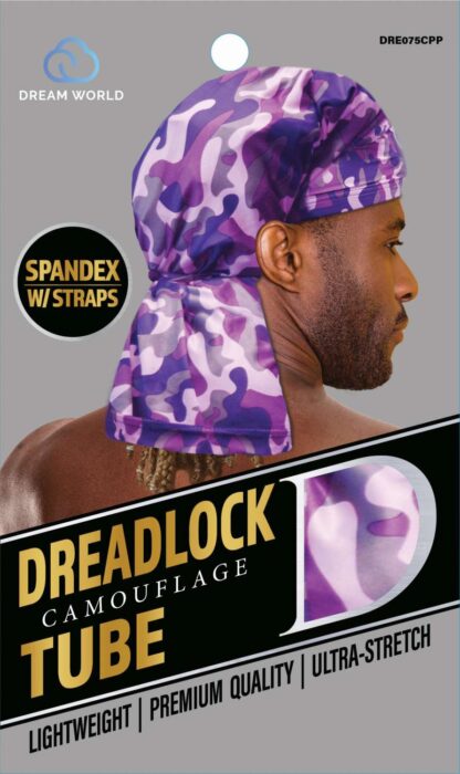 Dream World Spandex with Straps Dreadlock Tube Camouflage Purple