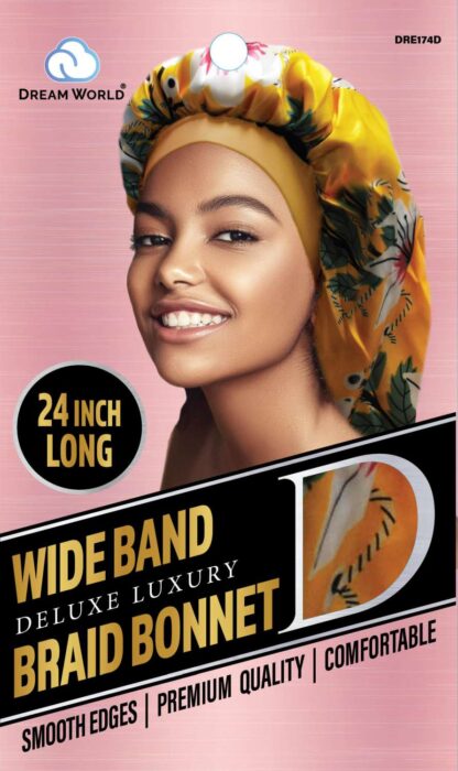 Dream World Women's XL Wide Band Braid Bonnet Design