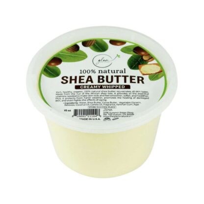 Glam Natural 100% Natual Shea Butter - Creamy Whipped - 15 oz (Pack of 1)