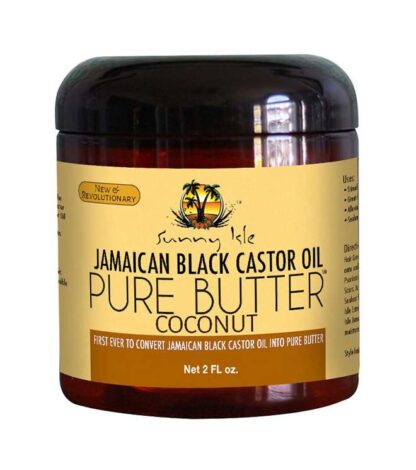 Sunny Isle Jamaican Black Castor Oil Pure Butter Coconut, Brown, 2 Fluid Ounce