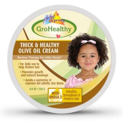 Sofn'Free n'Pretty GroHealthy Olive Oil Cream for Hair Growth - Reduces Breakage, Rebuilds, Strengthens & Protect Hairs for Healthy, Shiny, Longer, and Thicker - 8.8 oz (Pack of 1)