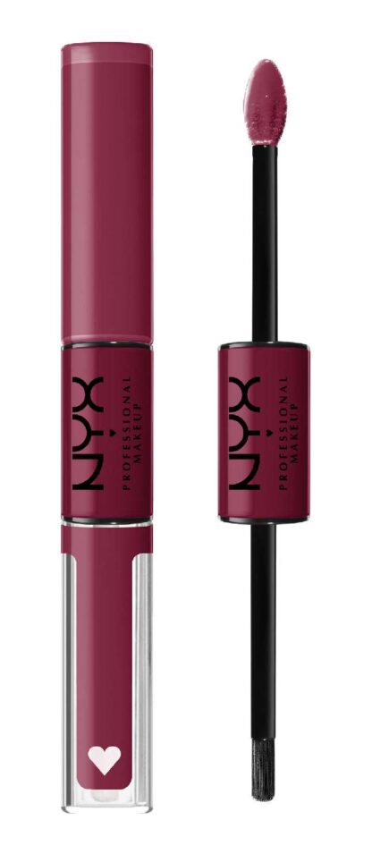 NYX PROFESSIONAL MAKEUP Shine Loud, Long-Lasting Liquid Lipstick with Clear Lip Gloss - Goal Getter (Deep Raspberry)