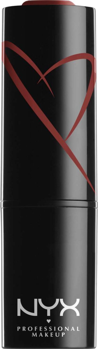 NYX PROFESSIONAL MAKEUP Shout Loud Satin Lipstick, Infused With Shea Butter - Hot In Here (Burnt Red)