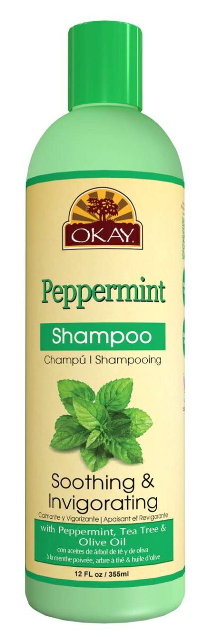 OKAY PEPPERMINT Soothing and Invigorating SHAMPOO 12oz / 355ml