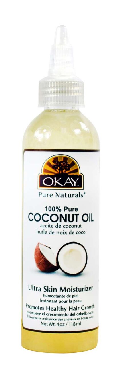 OKAY 100% COCONUT OIL for HAIR and SKIN 4oz / 118ml