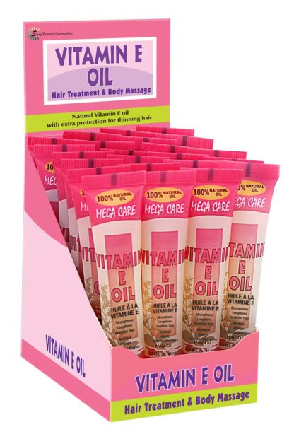 Sunflower Cosmetics Mega Care Tube Hair Oil (Vitamin E Oil) - 1.5 fl. Oz | 45 ml