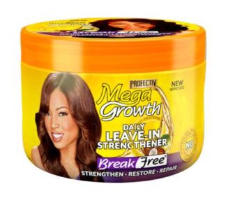 Mega Growth Break Free Daily Leave-In Strengthener - Restore & Repair Damaged Hair, Stops Chemical Damage, Moisturizes, Correct Breakage, Contains Olive Oil, Shea Butter & Avocado Oil, 15 oz